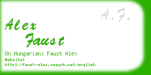 alex faust business card
